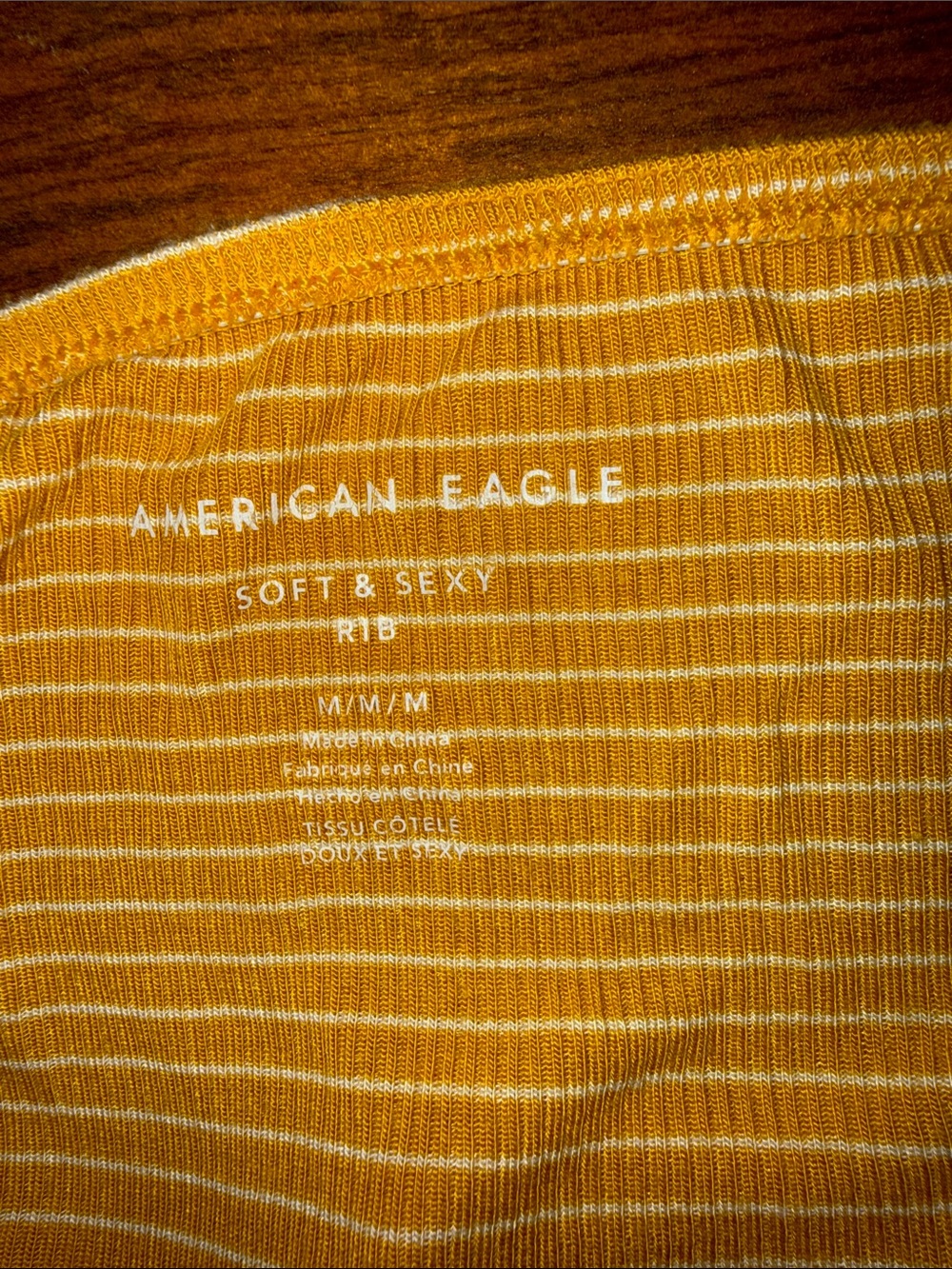 American Eagle Outfitters Yellow & White Striped Tube Top - Picture 2 of 5